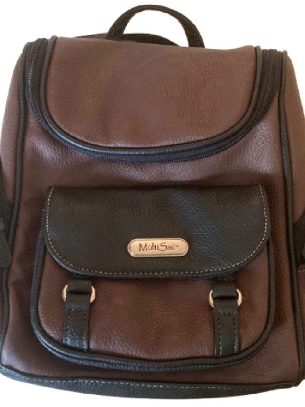 MultiSac Brown and Black Crossbody Bag for Women